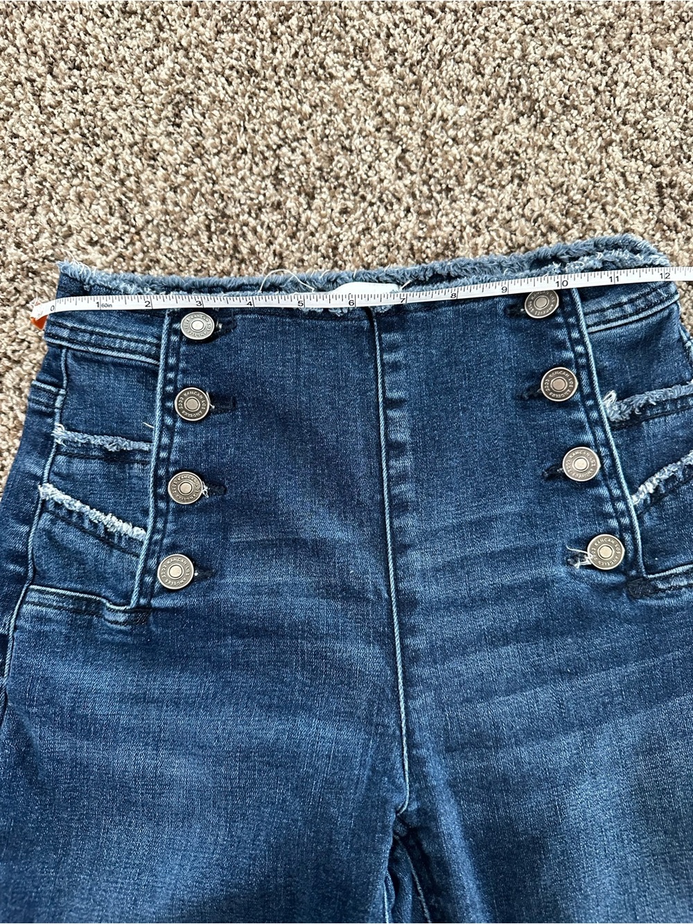 KanCan Dark Navy High-Waist Sailor Style Flare Jeans - Picture 5 of 9